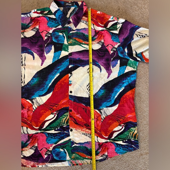 Colorful Abstract Button-Up Shirt - Picture 7 of 7